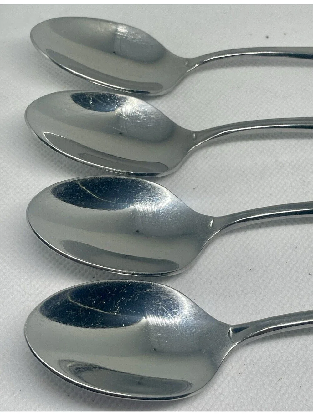 (4) Gorham STEPHANIE Glossy Stainless China Teaspoon Lot~ 6.25”